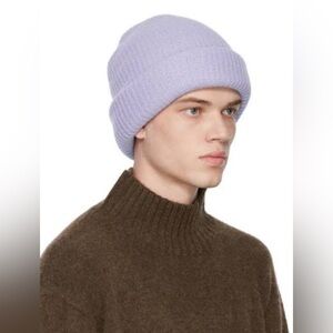 The Elder Statesman Violet St Kisser Cap / Beanie / Hat / Ultra Thick Cashmere